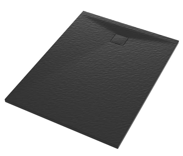 DUSCHBRICKA rektangulär 120x80 CM SVART SMC KOMPOSIT TEJA