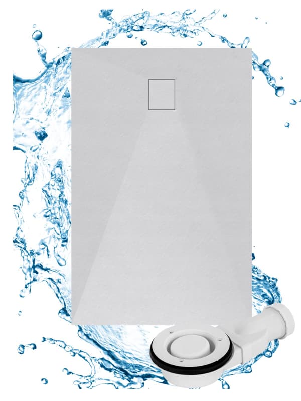 DUSCHBRICKA rektangulär 140x90 CM vit SMC-KOMPOSIT TEJA