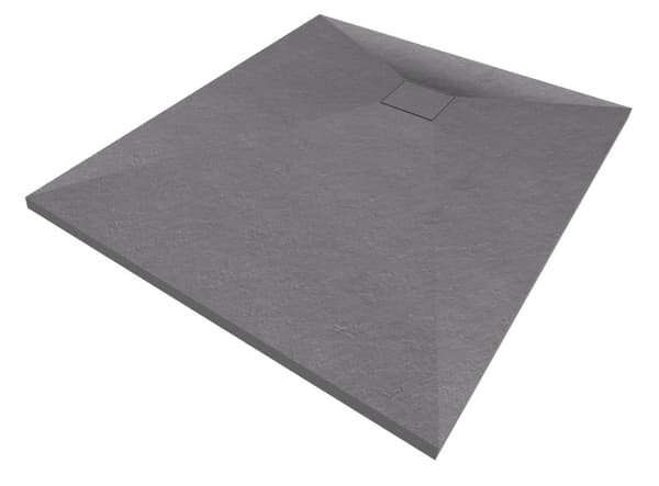 DUSCHBRICKA rektangulär 100x80 CM GRÅ SMC KOMPOSIT TEJA