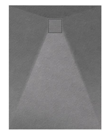 DUSCHBRICKA rektangulär 120x90 CM GRÅ SMC KOMPOSIT TEJA