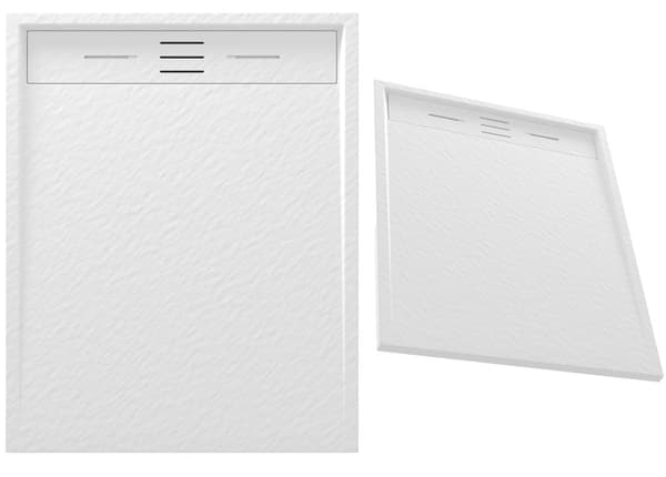 DUSCHBRICKA rektangulär 100 x 80 CM vit KOMPOSIT VIVA