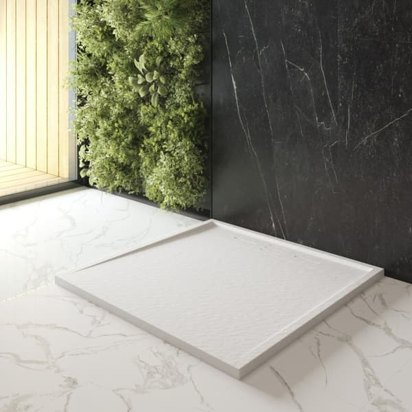DUSCHBRICKA KVADRATISK 90 x 90 CM vit KOMPOSIT VIVA
