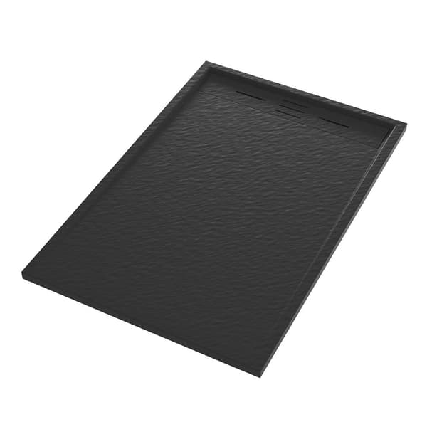 DUSJEBUNN rektangulær 120 x 80 CM SORT KOMPOSIT VIVA