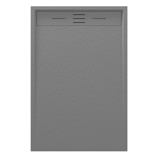 DUSCHBRICKA rektangulär 120 x 80 CM GRÅ KOMPOSIT VIVA