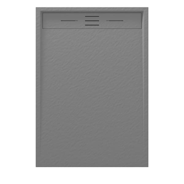 DUSCHBRICKA rektangulär 100 x 80 CM GRÅ KOMPOSIT VIVA