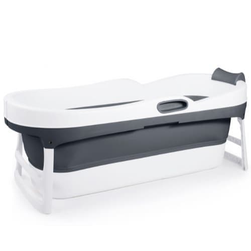 HelloBath® hopfällbart badkar - XL James (Basic) - Antracit - 148cm - Hopfällbart badkar - Höftbadkar för vuxna
