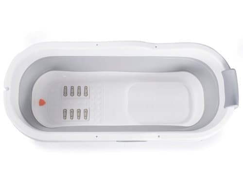 HelloBath® foldbart badekar - XL James (Basic) - Grå - 148cm - Sammenklappeligt badekar - Hoftebadekar til voksne