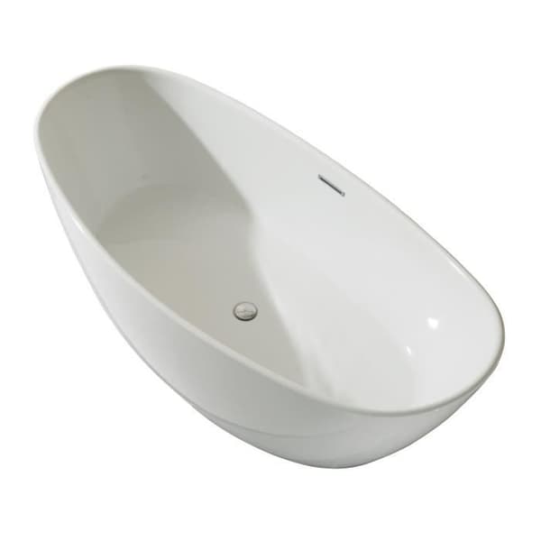 OCEANIC Badrumsö i Rosã - L.177 x I.83 x H.58 cm - I akryl - Tryckavlopp - Vit