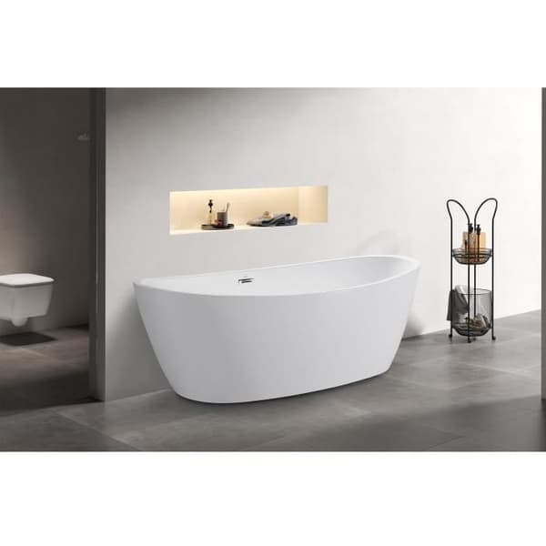 OCEANIC Badrumsö i Rosã - L.177 x I.83 x H.58 cm - I akryl - Tryckavlopp - Vit
