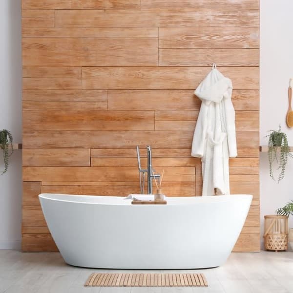OCEANIC Badrumsö i Rosã - L.177 x I.83 x H.58 cm - I akryl - Tryckavlopp - Vit