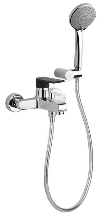 Badkar - Paini balneo kit - 44CR1053VE1A9TL - Laguna 105 svart badkar, krom/svart/orange