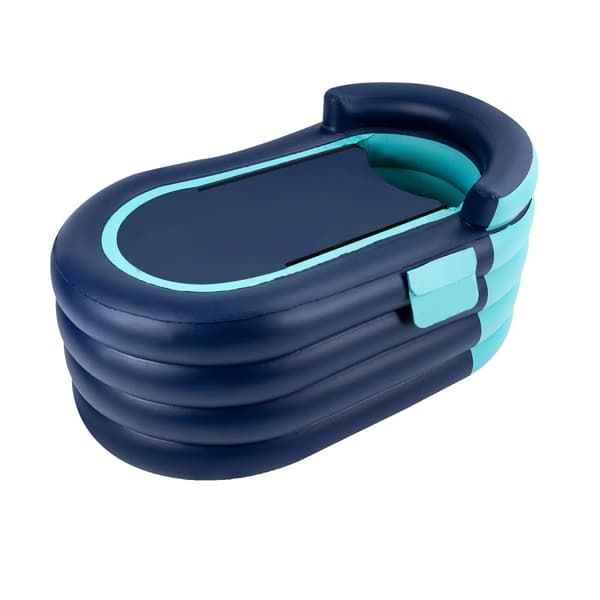Oppustelig Badekar, PVC Materiale, Rummelig Design, Hurtig Oppustning,DYB BLÅ