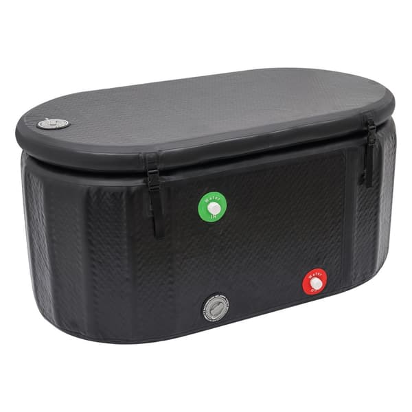 Oppustelig badekar, 97,74 gallons kapacitet, hurtig oppustningspumpe, holdbar PVC-konstruktion