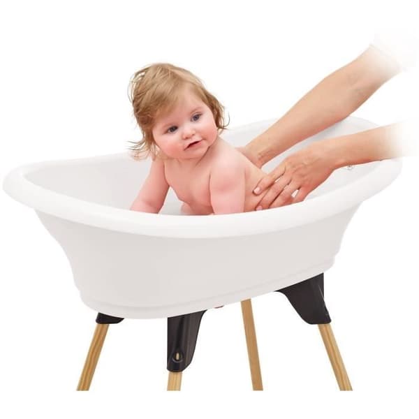 VASCO Badkarskit med vita liljekonvaljer: Badkar + Fötter + Avloppsslang - THERMOBABY
