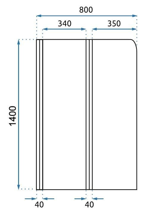 REA AGAT-2 80 VIKBAR BADKARSKÄRM