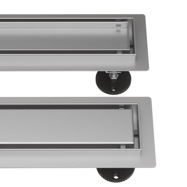 Avloppsränna UNDER plattan 60 cm STÅL 2i1 SIFFON DUSCHBRICKA ENTERO