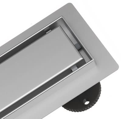 LINEAR AFVANDING UNDER flisen 80 cm STÅL 2i1 SIFON BRUSER BUND ENTERO