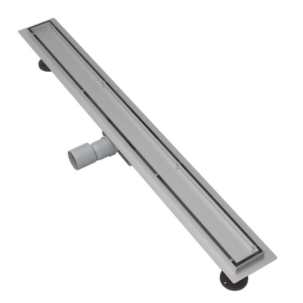Avloppsränna UNDER kakel 90 cm STÅL 2i1 SIFFON DUSCHBRICKA ENTERO