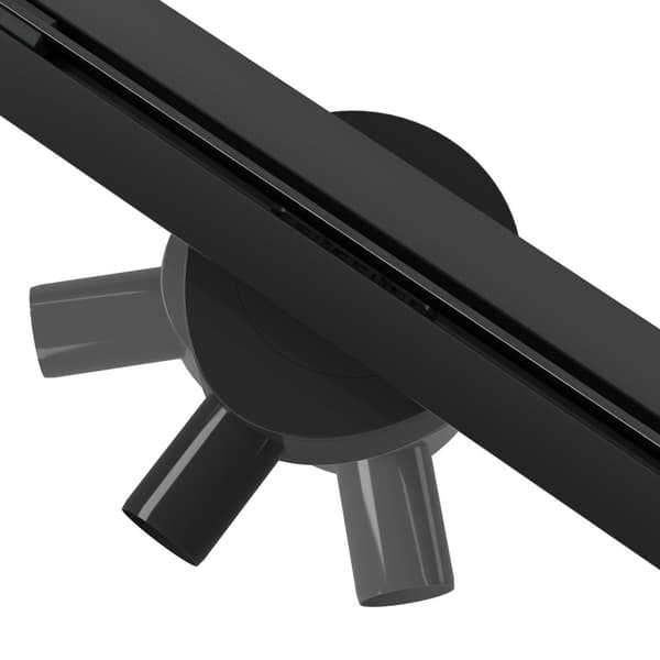 Avloppsränna UNDER plattan 80 cm STÅL DUSCHSIL LUNO SVART