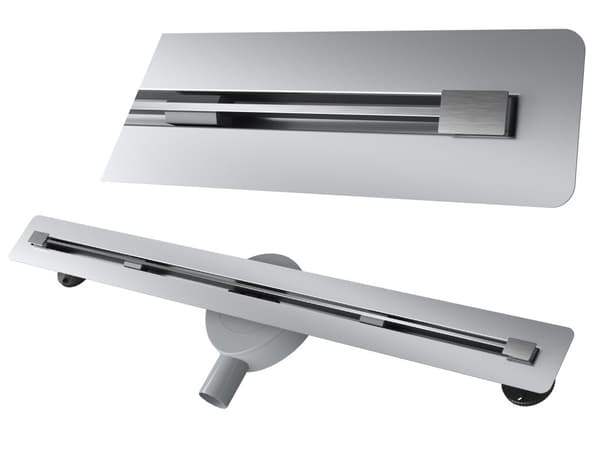 Avloppsränna UNDER plattan 80 cm ROSTFRITT STÅL DUSCHSIL BOTTENKAR LUNO INOX