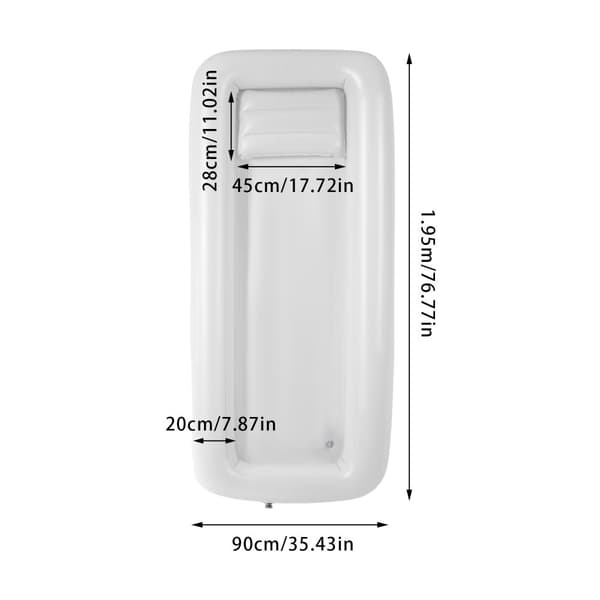 Duschbadkar, uppblåsbar PVC-design, bärbar och lätt att förvara