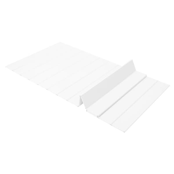 Badekar Cover, Foldbart Design, PVC Materiale, Rektangulær Form,HVID