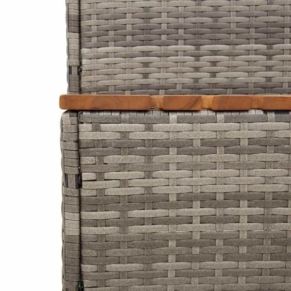 vidaXL Badtunna Step Grey 100x50x50,5 cm konstrotting och solid akacia