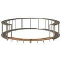 Miniatyrbillede 6 af 11: vidaXL spakant med opbevaring og trætrin polyrattan grå