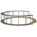 Miniatyrbillede 7 af 11: vidaXL spakant med opbevaring og trætrin polyrattan grå