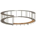 Miniatyrbillede 1 af 11: vidaXL spakant med opbevaring og trætrin polyrattan grå