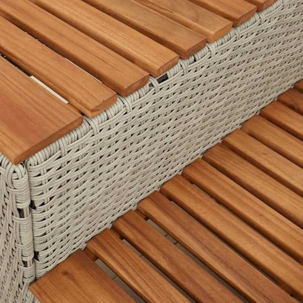vidaXL Hot Tub Step Vaaleanharmaa 50x50x50,5 cm polyrottinki
