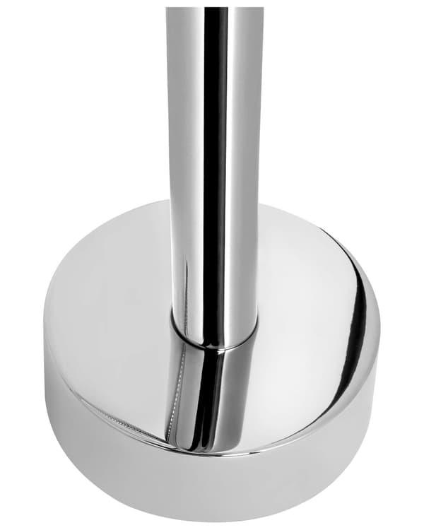 Fritstående kararmatur Sølv farvet blank messing og zink 115 cm tilbehør med Håndbruser Moderne Design dekor med fast tude