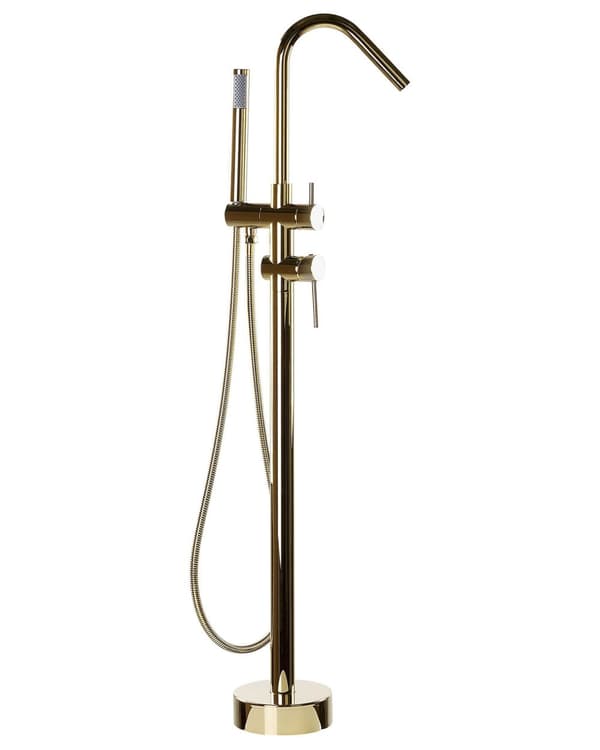 Badebatteri Guld Krom Fritstående Moderne