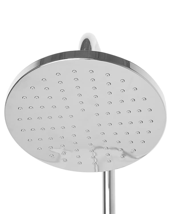 Mixer Brusesæt Sølv Messing med Regn Funktion Glans Finish Glamour Moderne Stil