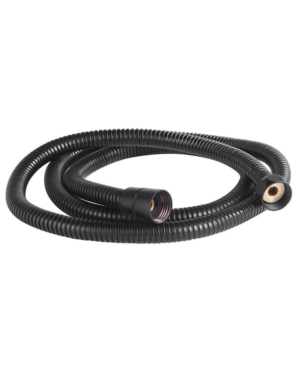 Fritstående Badekararmatur Sort Mat Rustfrit Stål 120 cm Tilbehør med Håndbruser Moderne Design Dekor med Fast Tude Badeværelse Indretning