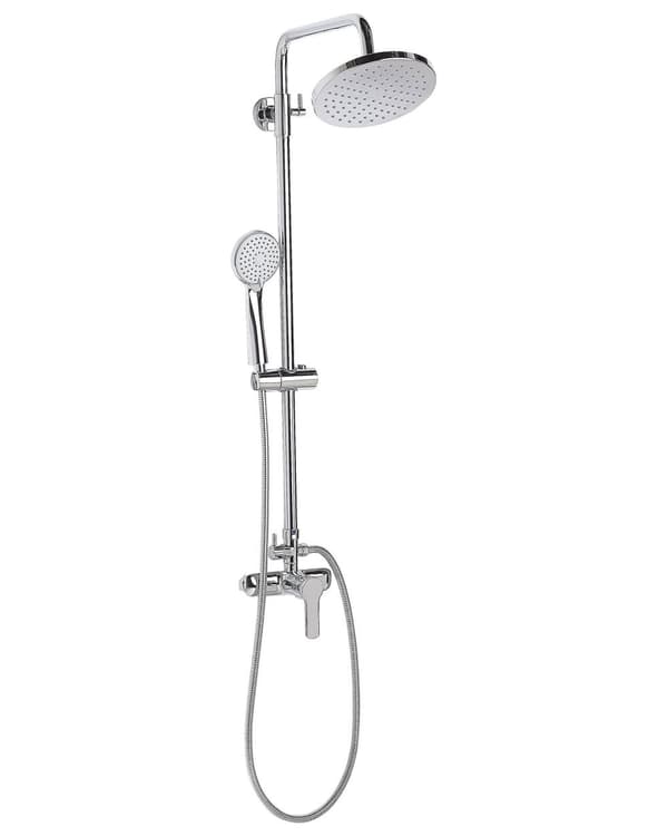 Suihku hopea kiiltävä 18 x 83-115 x 36 cm messinki G1/2 letku moderni tyyli