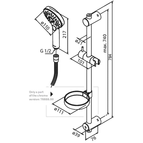 Damixa Silhouet Flex Dusjsett sparedusj