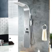 Designer regnbruser i rustfrit stål - komplet sæt - hydromassage