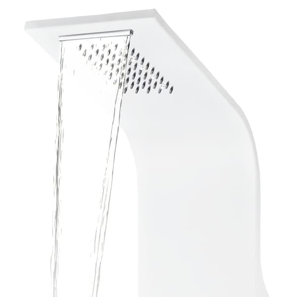 brusepanel 20x44x130 cm aluminium hvid