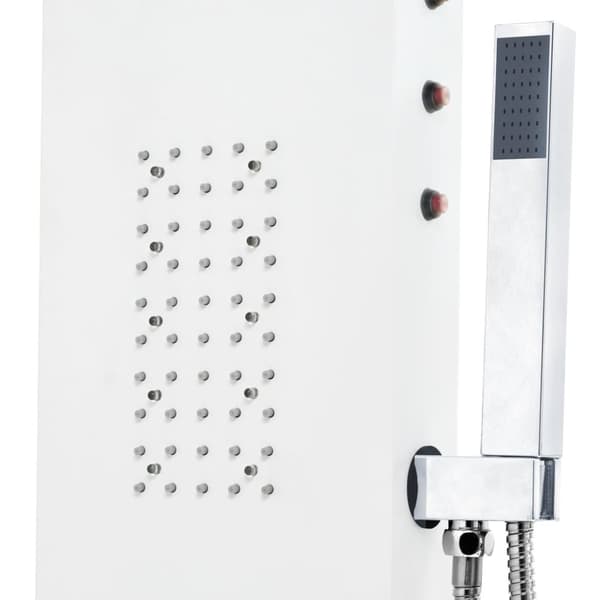 brusepanel 20x44x130 cm aluminium hvid