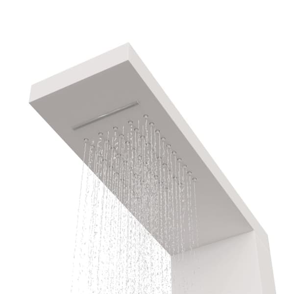 brusepanel aluminium hvid