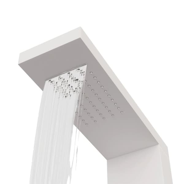 brusepanel aluminium hvid
