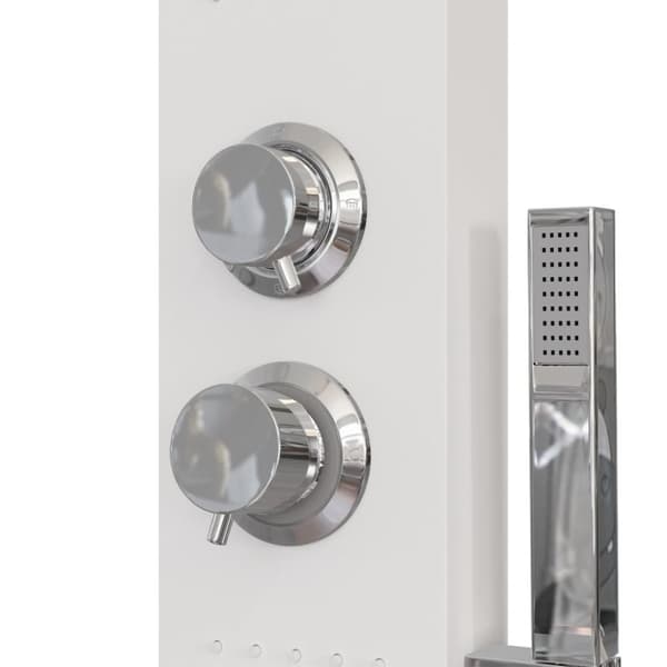 brusepanel aluminium hvid
