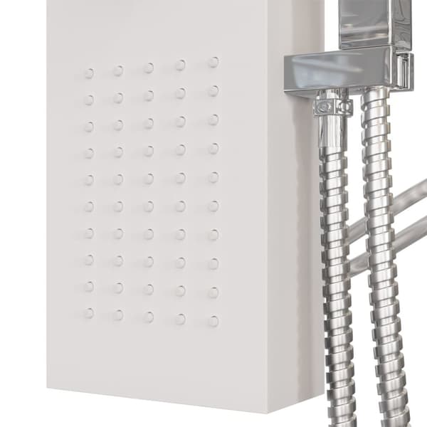 brusepanel aluminium hvid