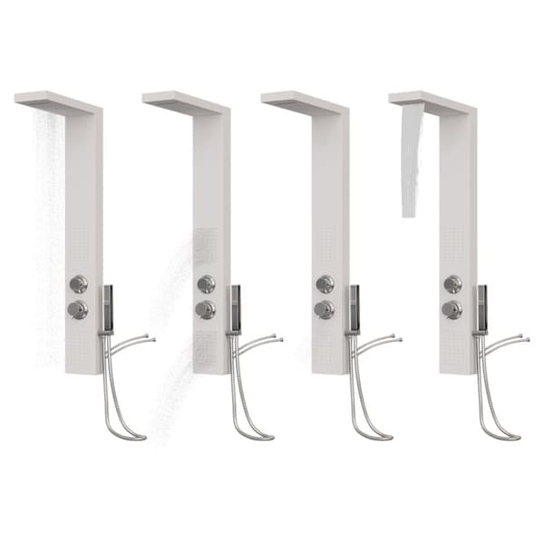 brusepanel aluminium hvid