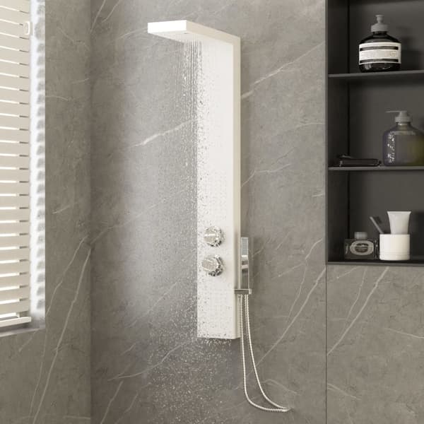 brusepanel aluminium hvid