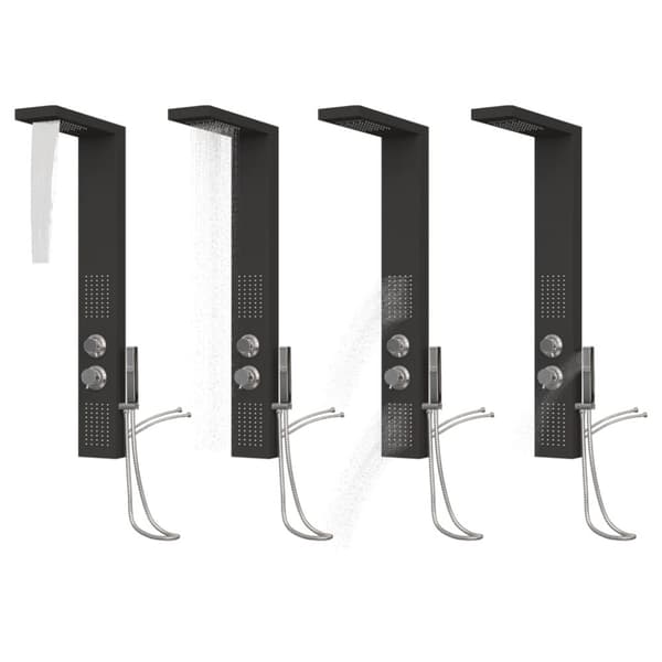 vidaXL brusepanel aluminium sort -  Massagebrusere