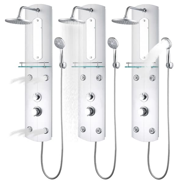 vidaXL brusepanel 25x43x110 cm sølvfarvet -  Massagebrusere
