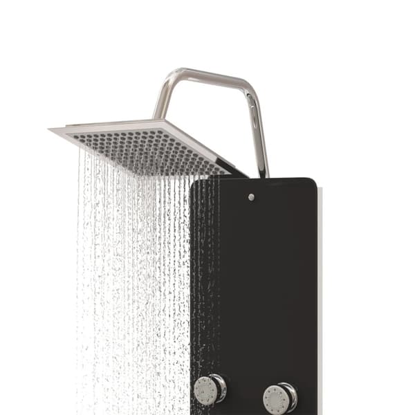 The Living Store brusepanel 25x47,5x130 cm glas sort -  Massagebrusere