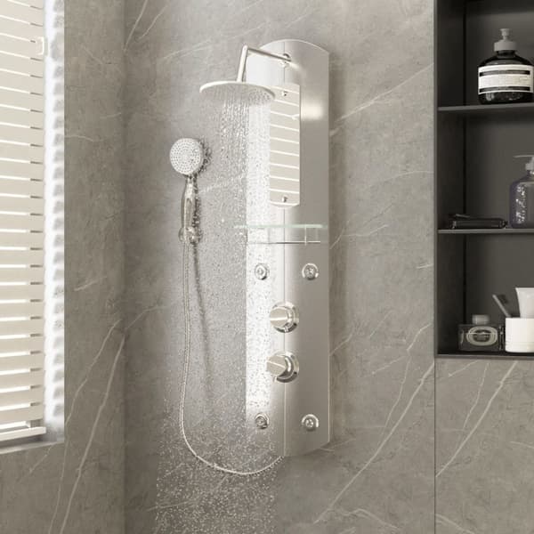 Jetstrålar till badkar & duschar - Living Duschpanel 25x43x110 cm silver